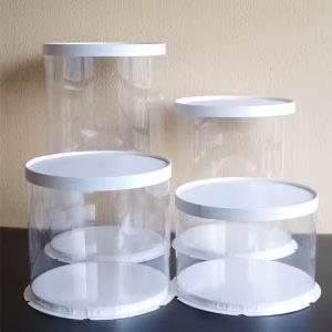 Transparent Round cake box 7x11 inches