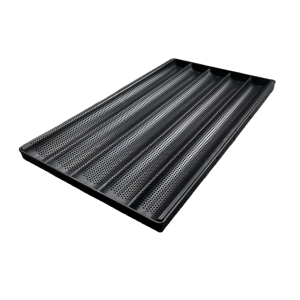 Perforated 4 & 5 Slot Non-stick  French/Baguette Black Pan  40x60cm