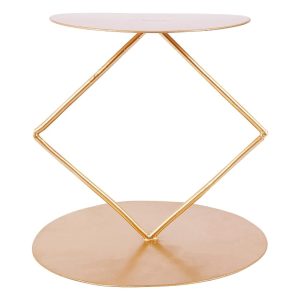 Gold Up-Cake stand Hexagon  10*15*15cm