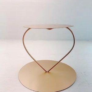 Gold Cup-Cake Stand Heart shaped  10*15*15cm