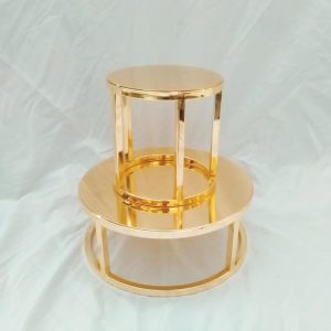 Gold Metal Cake Stand Round/each  15*15cm