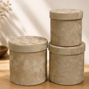 Round Velvet Gift Boxes Small 15.5x15cm