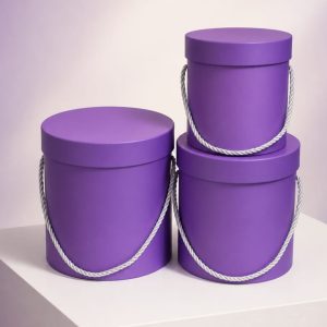 Gift Box Round Plain Small 14x14.5cm