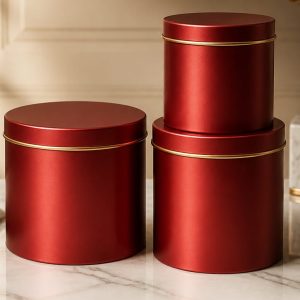 Round Gift Box With Gold Line Right Round Small 15.5x15cm
