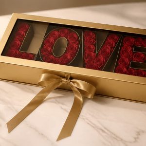 Love Transparent Top Fillable Gift Box 56x20x10cm
